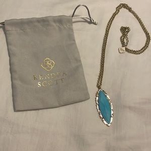 Kendra Scott Long Pendant Necklace in Turquoise
